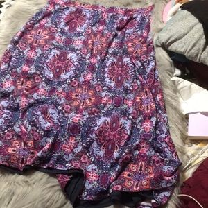 Riley + James multicolor dbl layer skirt 22 / 24 W